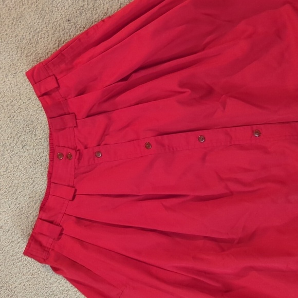 Vintage Karen Scott Pleated Midi Skirt - Red Delight - Picture 2 of 5